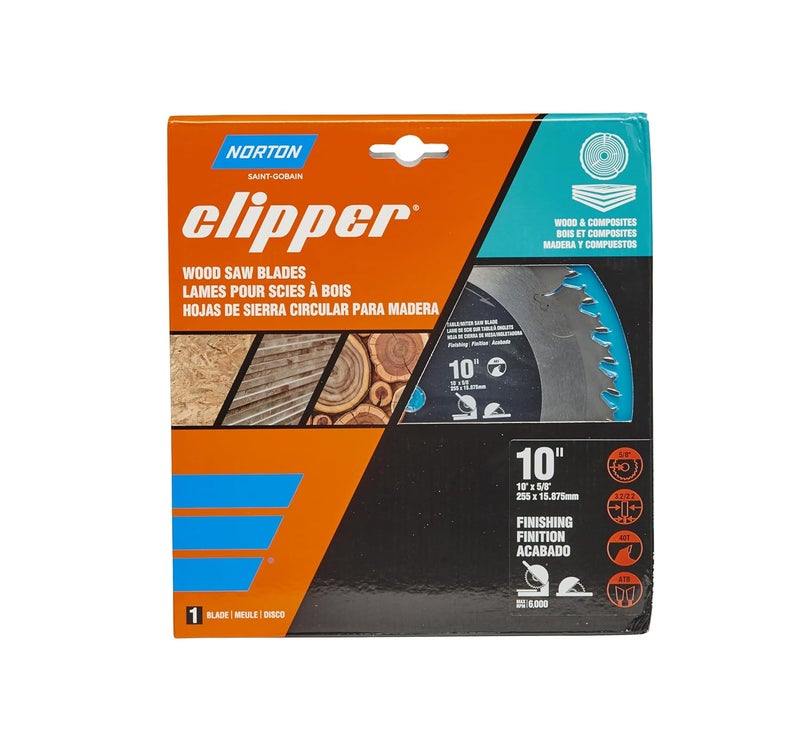 Norton Clipper Miter Saw Blade, 10 x 5/8 Inch 40 Tooth, Circular Table Saw Blade, for Hardwood, Softwood, Chipboard - Image 3